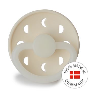 FRIGG Moon Phase - Round Silicone Pacifier - Cream Night